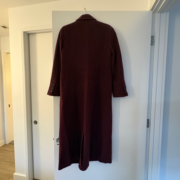 Quince Deep Burgundy Wool Coat - Picture 2 of 7